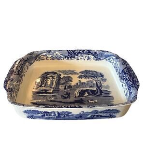 Spode Italian Blue White 15x11" Large Serving Dish Chinoiserie Table England NEW
